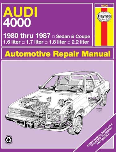 アウディ4000（80〜87年）のDIY向けヘインズの整備マニュアル！