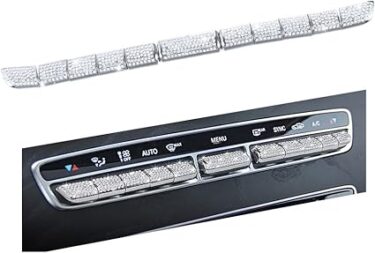 メルセデスベンツのエアコンスイッチをおしゃれに！ラインストーンで高級感アップ！