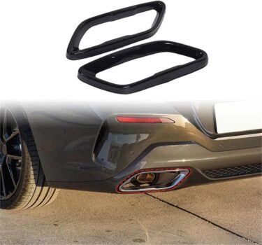 リアビューが一気に引き締まる。BMW 8シリーズ用ブラックマフラーチップカバー！