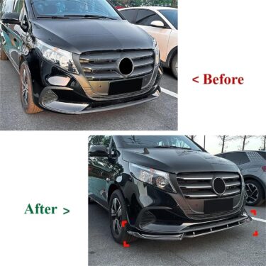 メルセデスベンツ Vクラスのフロントを一気にスポーティに！カーボンルックのリップスポイラーで愛車をドレスアップ！