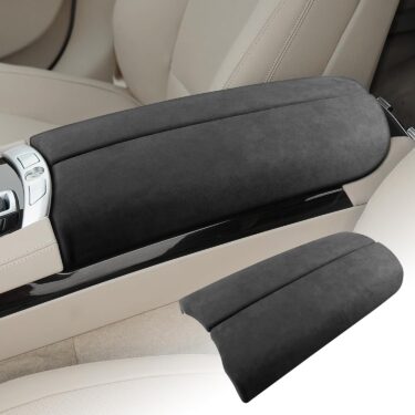 BMW 7シリーズの内装を上質に守る！アルカンターラ調コンソールボックスカバー！