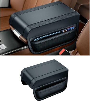 アウディ専用アームレストで快適ドライブ！長距離もラクになる多機能クッション（ブラック）！